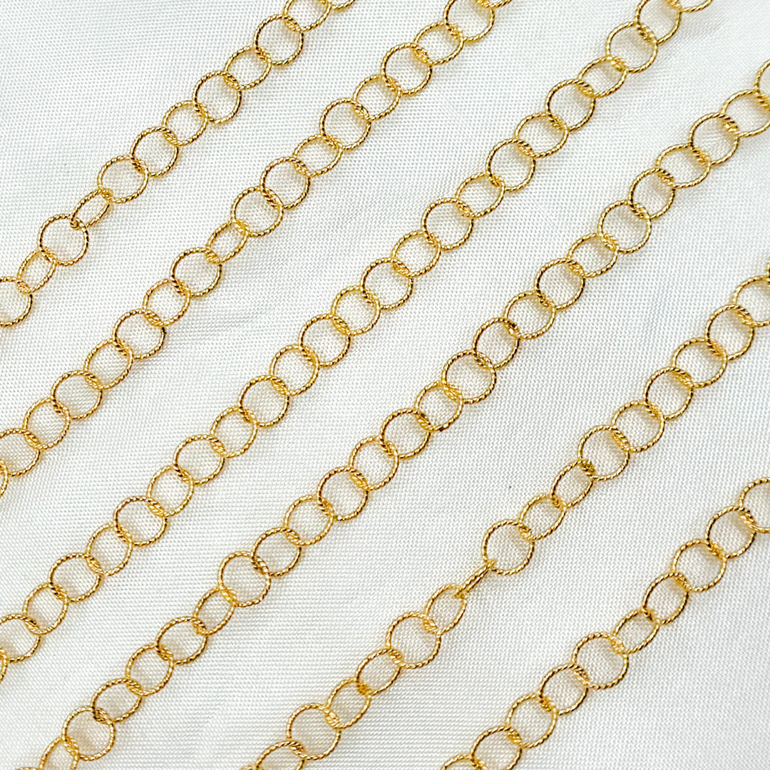 679TW. 14K Gold-Filled Twisted Round Link Chain