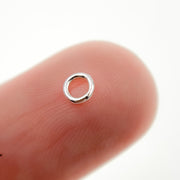6MM 20.5Gauge White Sterling Silver Close Jump Ring