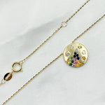 Load image into Gallery viewer, 14K Solid Gold Diamond and Multi Sapphire Necklace. NT405722
