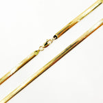 Load image into Gallery viewer, 420CCTDBRA8. 14K Solid Gold Flat Snake Necklace