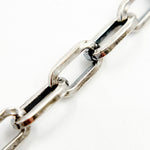 Load image into Gallery viewer, V137OX. Oxidized Sterling Silver Flat Paperclip Chain
