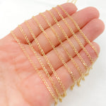 Load image into Gallery viewer, 030SPLT4BYFT. 14K Solid Gold Wheat Chain by the Foot
