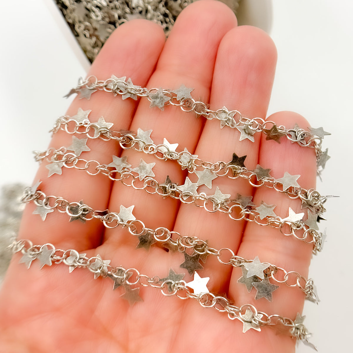 Sterling Silver Star Dangle Chain