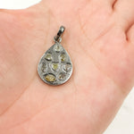 Load image into Gallery viewer, DP415. Diamond Sterling Silver Drop Pendant with Fancy Diamond
