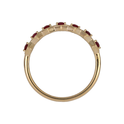 RAZ02559RU. 14K Solid Gold Ruby Ring