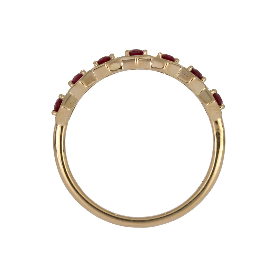 RAZ02559RU. 14K Solid Gold Ruby Ring