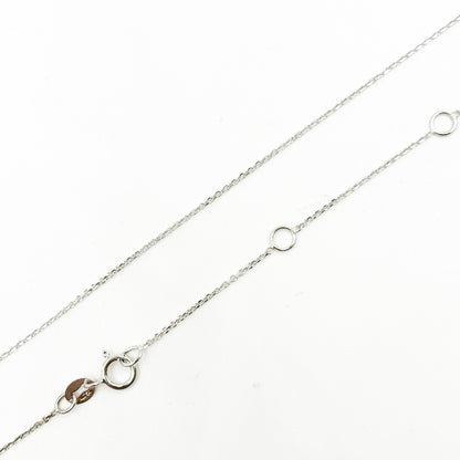 025R01T5J080WG18K. 18K White Solid Gold Cable Chain