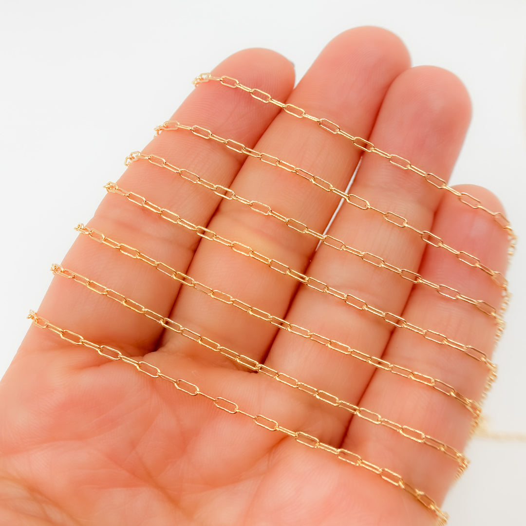 V297GF. 14K Gold Filled Paperclip Link Chain