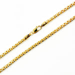 Load image into Gallery viewer, 270HVI0934000. 14k Solid Yellow Gold Venezian Hollow Box Link Chain