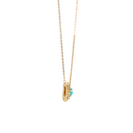 Load image into Gallery viewer, 14K Solid Gold Diamond and Turquoise Eye Necklace. NFG71492TQ
