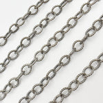 Load image into Gallery viewer, 617OX. Oxidized Sterling Silver Twisted Round Link Chain
