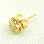 Load image into Gallery viewer, 14K Yellow Gold Rectangle Diamond Studs. ESH59106
