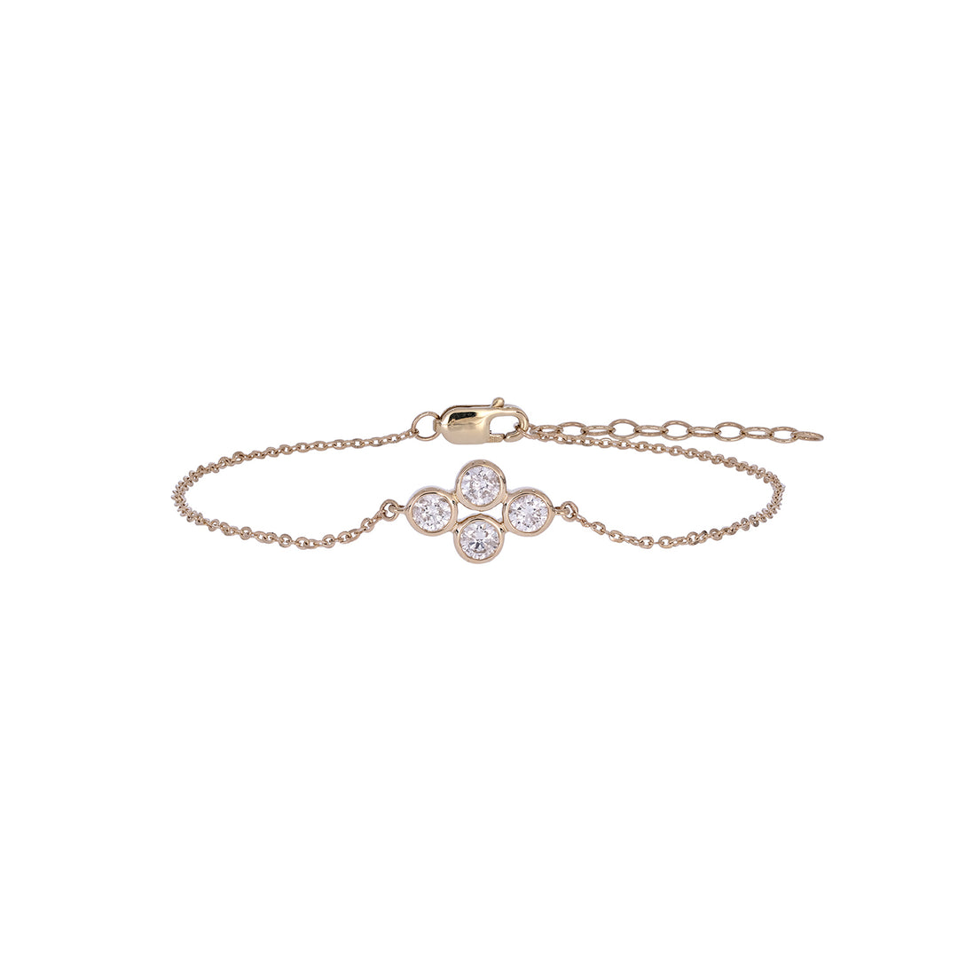 BFG61266. 14K Solid Gold Diamond Fancy Bangle