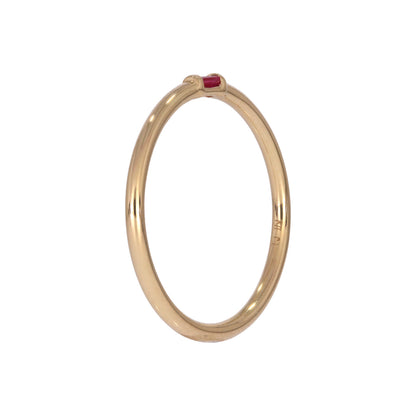 RAA01545. 14K Solid Yellow Gold Solo Baguette Ring