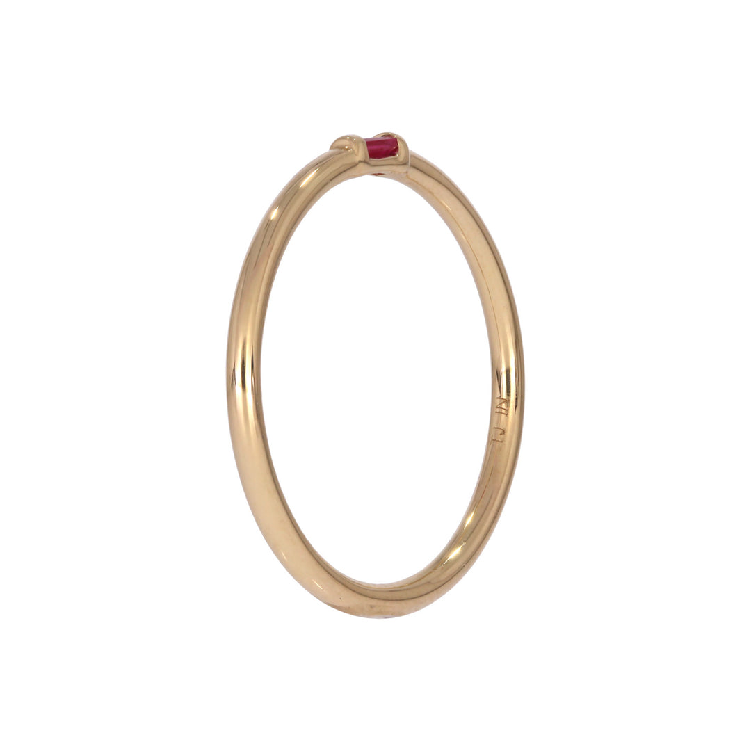 RAA01545. 14K Solid Yellow Gold Solo Baguette Ring