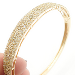 Load image into Gallery viewer, KG89. 14K Solid Gold Diamond Bangle
