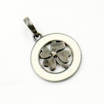 Load image into Gallery viewer, DP787A. Diamond Sterling Silver Clover Enamel Pendant
