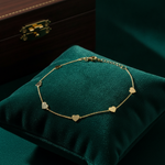Load image into Gallery viewer, BRSET418. 14k Solid Yellow Gold Heart Link Bracelet