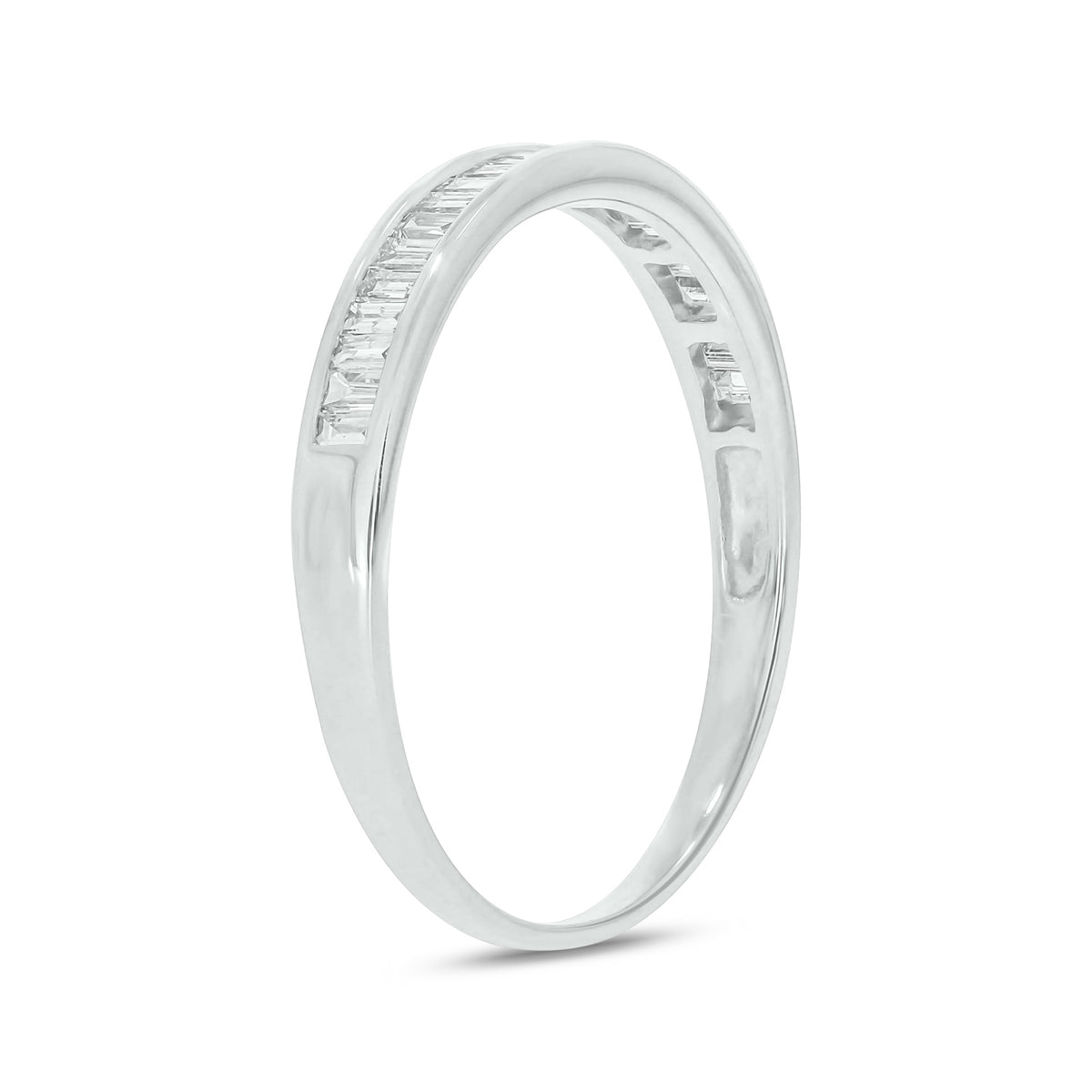 14K Solid Gold Baguette Diamond Ring