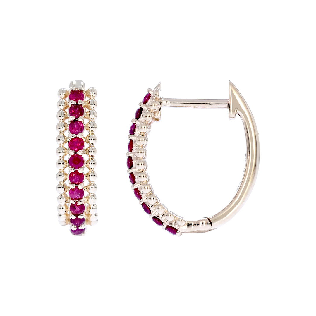 EHZ57298. 14K Solid Yellow Gold Hoop Earrings