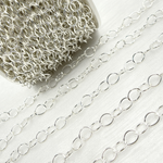 Load image into Gallery viewer, Sterling Silver Smooth Oval Link Chains