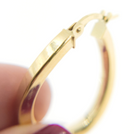 Load image into Gallery viewer, GER93. 14K Solid Gold Flat &amp; Twisted Hoop Earrings
