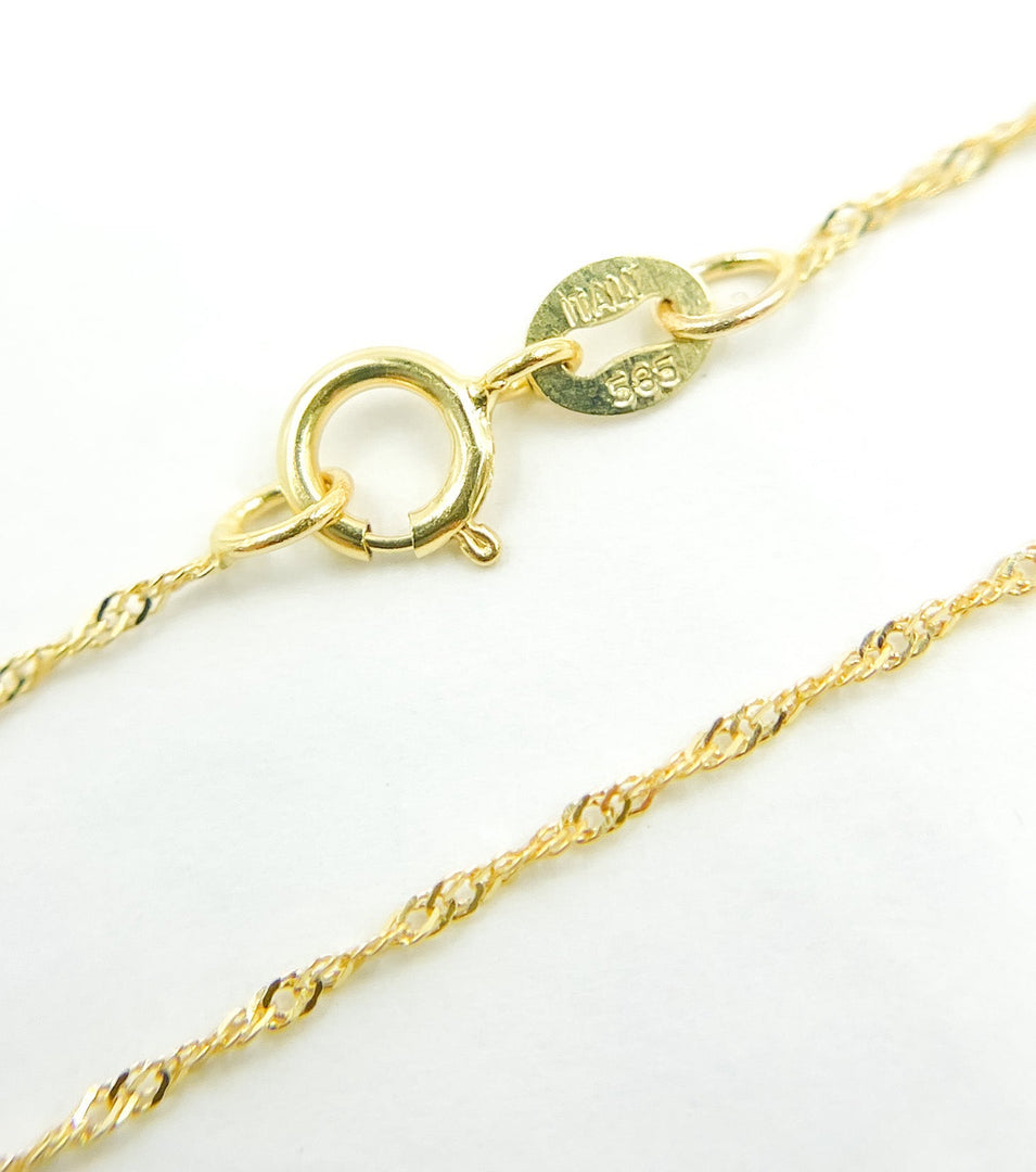 017G2SLMSIT2. 14K Solid Gold Rope Chain