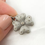 Load image into Gallery viewer, DP807. Diamond Sterling Silver Flower Pendant
