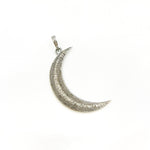 Load image into Gallery viewer, DP101. Diamond Sterling Silver Moon Pendant
