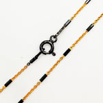 Load image into Gallery viewer, Z9GB2F. Gold Plated and Black Rhodium Sterling Silver Satellite Bars Chain
