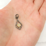 Load image into Gallery viewer, DC079. Diamond Sterling Silver Drop Pendant
