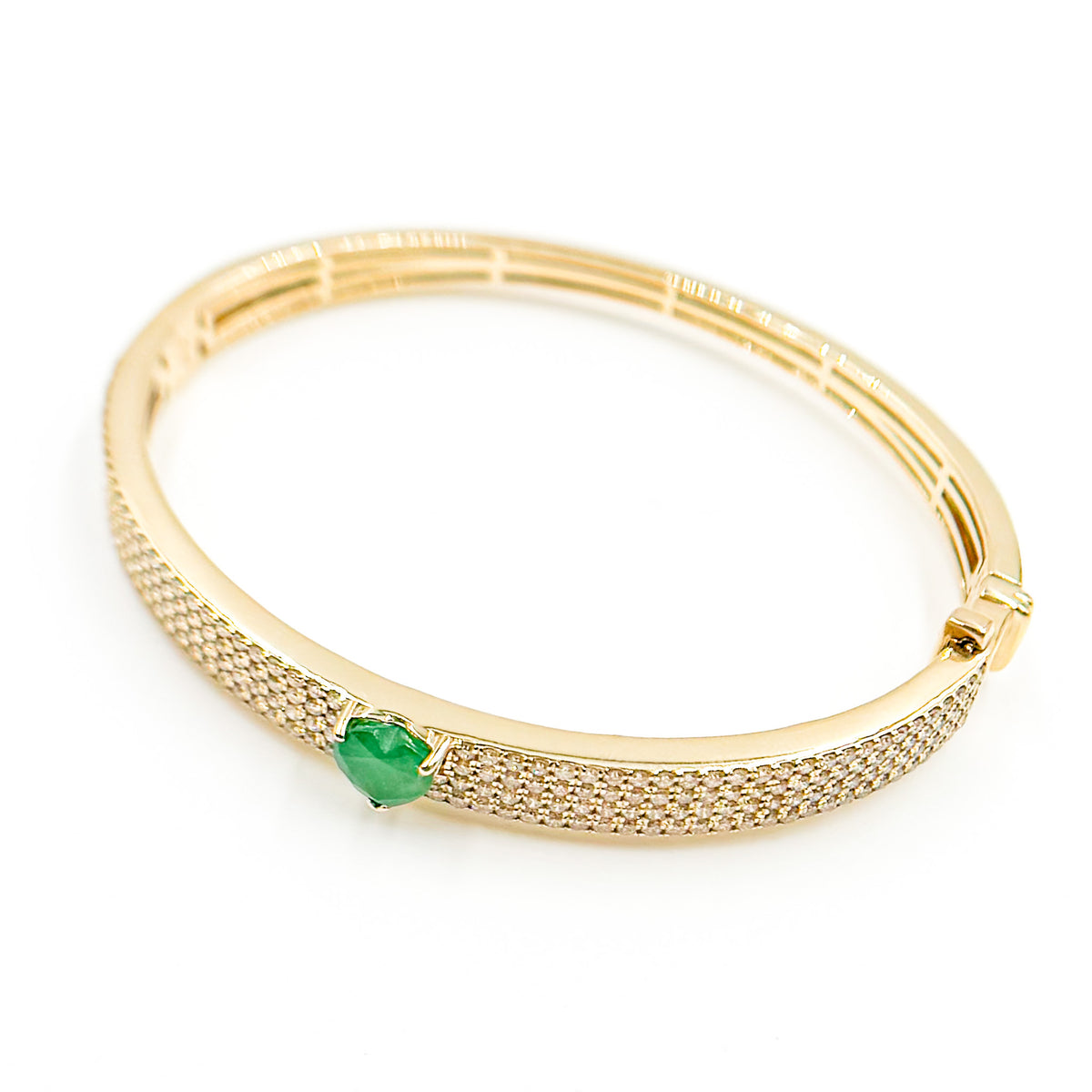 Buy Now Yellow Gold with Diamond and Emerald Heart