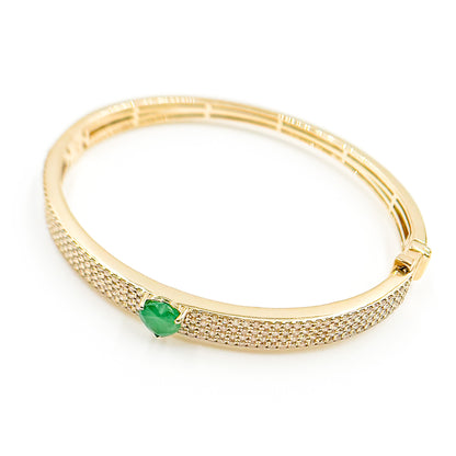 Buy Now Yellow Gold with Diamond and Emerald Heart