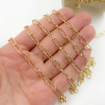 Load image into Gallery viewer, Gold Plated 925 Sterling Silver Diamond Cut Paperclip Chains