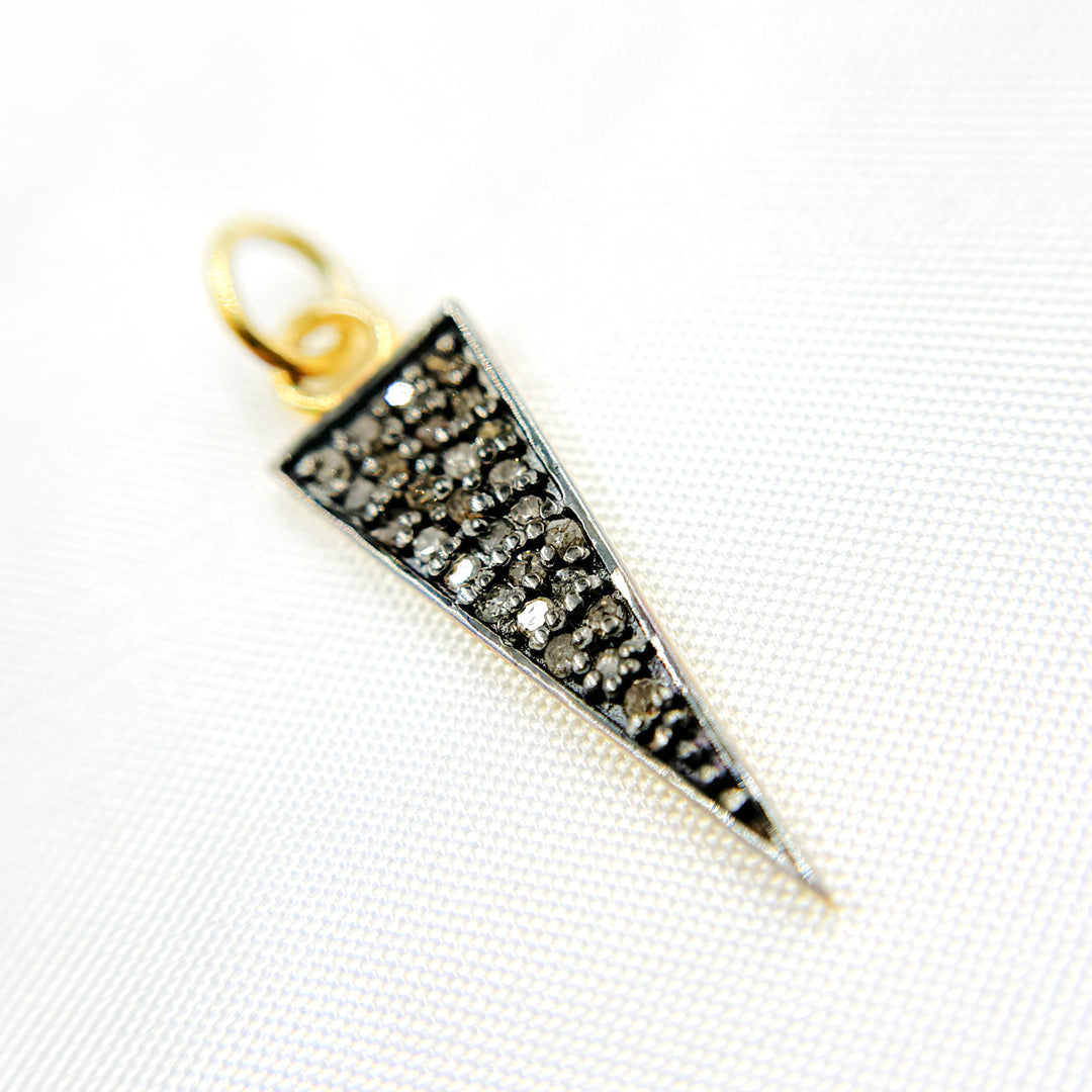 DC292. Diamond Sterling Silver Spike Pendant