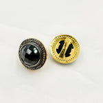 Load image into Gallery viewer, DE029. Diamond Sterling Silver Gemstone Round Studs
