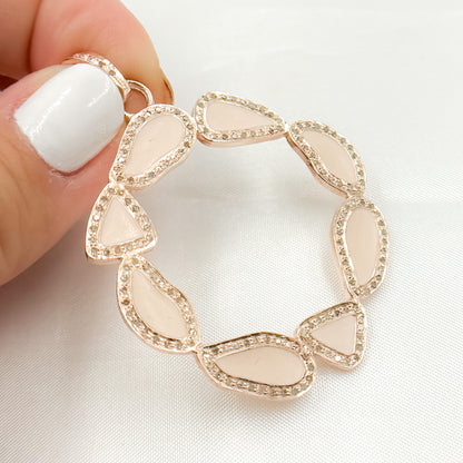 Shop Now Silver Round Fancy Enamel Pendant