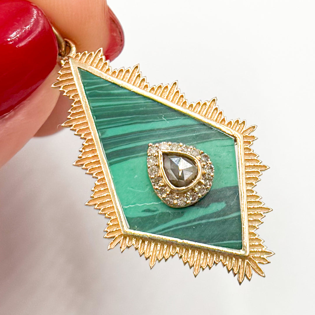 14K Gold Triangle Pendants