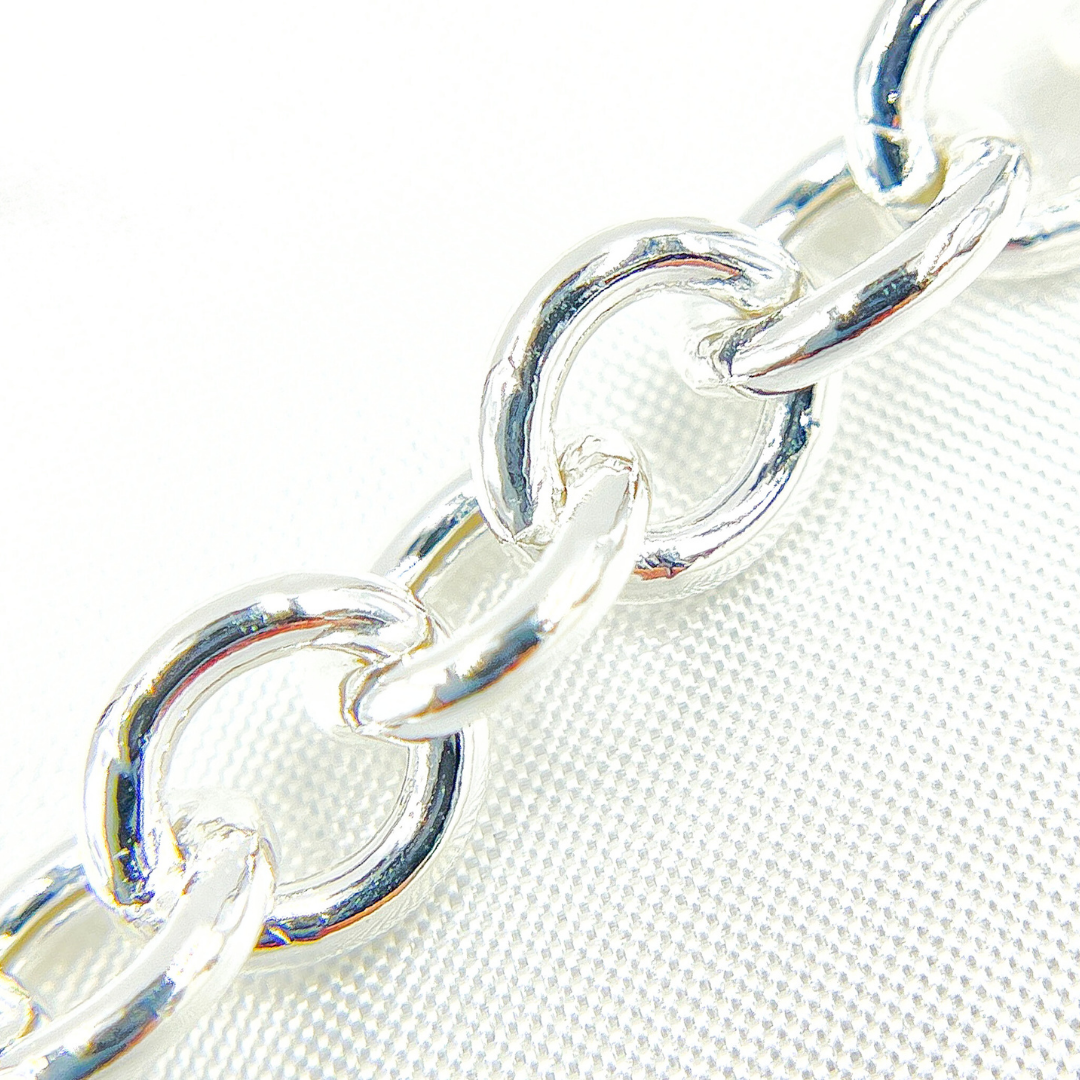 Sterling Silver Smooth Hollow Circle Link Chain.