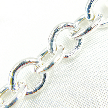Sterling Silver Smooth Hollow Circle Link Chain.