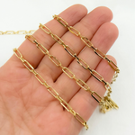 Load image into Gallery viewer, Z47GP. Gold Plated 925 Sterling Silver Diamond Cut Paperclip Link Chain