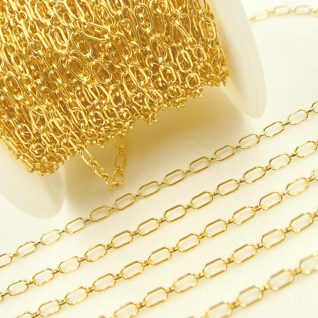 14k Gold Oval & Round Link Chain