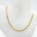 Load image into Gallery viewer, 080HVI2004000. 14K Solid Yellow Gold Franco Hollow Chain Necklace