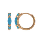 Load image into Gallery viewer, CE97339TQ6X3. 18K Solid Gold Turquoise Earring