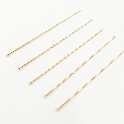 Gauge Gold-filled Flat 2 Inch Headpin