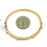 Load image into Gallery viewer, 14K Solid Gold Bangle with Diamonds. KG97
