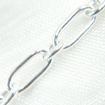 Load image into Gallery viewer, 925 Sterling Silver Hollow Smooth Paperclip Long &amp; Short Link Chain. V201SS
