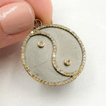 Load image into Gallery viewer, DP741. Diamond Sterling Silver Round Yin and Yang Pendant
