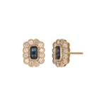 Load image into Gallery viewer, EFI54128. 14k Solid Gold Diamond and Gemstone Studs Earrings