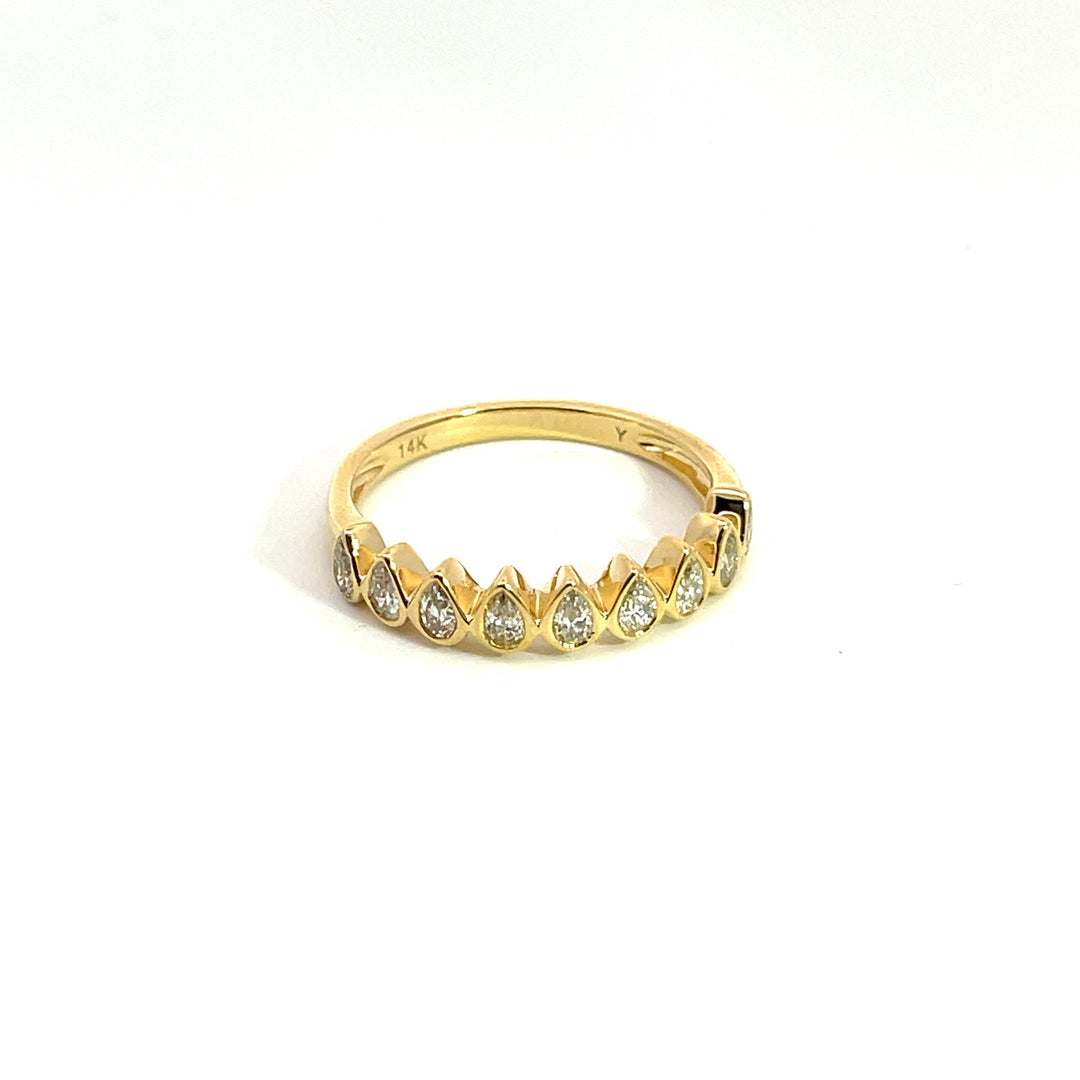 14k Solid Gold Drops Ring. RAH01452